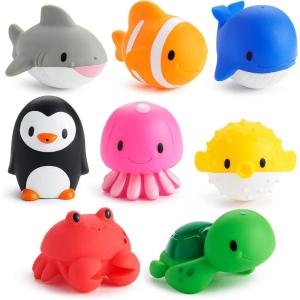 imageMunchkin Baby Bath Toy Squirts for Babies and Toddlers 9 Months and Up Ocean Sea Animals Squirters 8 PackOcean