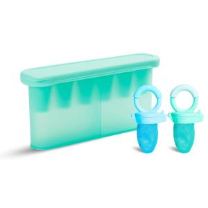 imageMunchkin Baby Feeders for Fresh Food and Fruit and Silicone Baby Food Freezer Tray BlueMintFreezer Tray  Mesh Feeders