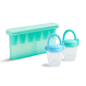 imageMunchkin Baby Feeders for Fresh Food and Fruit and Silicone Baby Food Freezer Tray BlueMintFreezer Tray  Silicone Feeders
