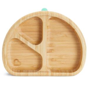 imageMunchkin Bambou Divided Suction Plate  EcoFriendly Bamboo Dinnerware for Babies and Toddlers