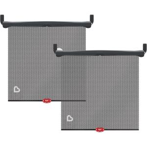 imageMunchkin Brica Sun Safety Car Window Shade with Heat Alert Helps Block UVAUVB Rays 2 Pack BlackCar Window Roller Shade