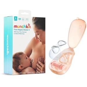 imageMunchkin Flow Nipple Shield  with SeeThru Channel to Watch Milk Flow  Nurse Confidently and Meet Your Breastfeeding Goals Silicone  20mm20mm