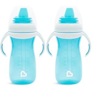 imageMunchkin Gentle Transition Sippy Cup with Trainer Handles 10 Ounce BlueBlue