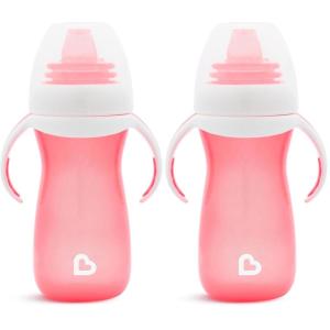 imageMunchkin Gentle Transition Sippy Cup with Trainer Handles 10 Ounce BluePink