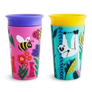 imageMunchkin Miracle 360 WildLove Sippy Cup 9 Oz 2 Pack BeeLemur9 Ounces
