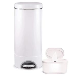imageMunchkin STEP Diaper Pail Powered by Arm ampamp Hammer and Touch Free Baby Wipe Warmer