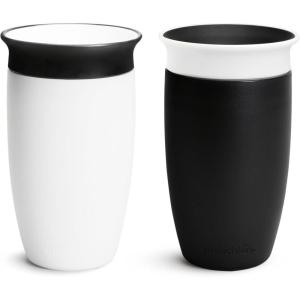 imageMunchkin Sippy Cups for Toddlers 13 Spill Proof Miracle 360 Cup 10 Ounce 2 Pack BlackWhiteSippy Cup