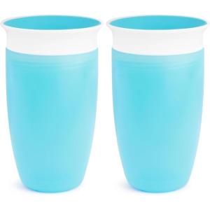 imageMunchkin Sippy Cups for Toddlers 13 Spill Proof Miracle 360 Cup 10 Ounce 2 Pack PinkPurpleBlue