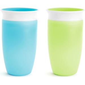 imageMunchkin Sippy Cups for Toddlers 13 Spill Proof Miracle 360 Cup 10 Ounce 2 Pack PinkPurpleBlueGreen