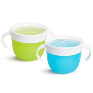 imageMunchkin Snack Catcher Toddler Snack Cups No Spil 2 Pack Containers BlueGreenBlueGreen