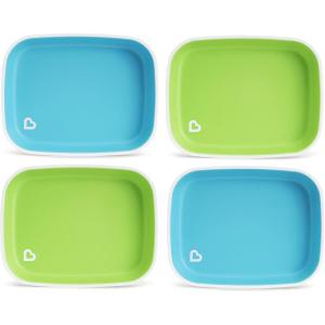 imageMunchkin Splash 4 Piece Toddler Plates BlueGreen4 Pack