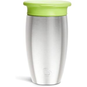 imageMunchkin Stainless Steel Sippy Cups for Toddlers 13 Spill Proof Miracle 360 Cup Insulated 10 Ounce BlueGreen