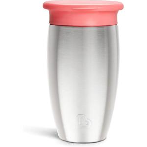 imageMunchkin Stainless Steel Sippy Cups for Toddlers 13 Spill Proof Miracle 360 Cup Insulated 10 Ounce BluePink