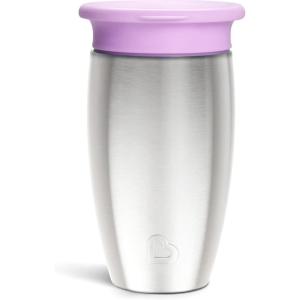 imageMunchkin Stainless Steel Sippy Cups for Toddlers 13 Spill Proof Miracle 360 Cup Insulated 10 Ounce BluePurple