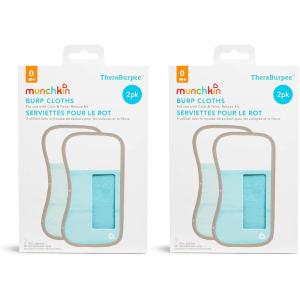 imageMunchkin TheraBurpee Colic ampamp Fever Rescue Kit with Hot ampamp Cold Therapy Burp Cloths4 Piece Set