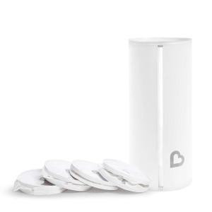 imageMunchkin Toss Portable Disposable Diaper Pail Holds up to 90 Newborn Diapers 3 Pack White5 Count Pack of 1