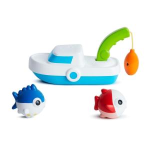 imageMunchkin Deep Sea Fishin Toddler Bath Toy and Game with Magnetic Fish Boat and Rod
