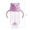 imageMunchkin Any Angle Spill Proof Weighted Straw Trainer Cup Transition Sippy Cups for Toddlers and Babies Click Lock Technology amp Fun Cat Design 10 Ounce Purple