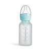 imageMunchkin Bond Silicone Coated Glass Baby Bottles  AntiColic Feeding System with Natural Feel Nipples 4 Ounce 2 Pack MintGreenBlue