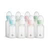 imageMunchkin Bond Silicone Coated Glass Baby Bottles  AntiColic Feeding System with Natural Feel Nipples 4 Ounce 2 Pack MintGreenGreenMint