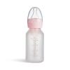 imageMunchkin Bond Silicone Coated Glass Baby Bottles  AntiColic Feeding System with Natural Feel Nipples 4 Ounce 2 Pack MintGreenPink