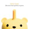 imageMunchkin Gentle Transition Honey Bear Straw Cup for Babies and Toddlers 6 Months and Up Squeezable Sippy Bottle for Easy Drinking 9 Ounce Yellow