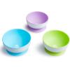 imageMunchkin Stay Put Munchkin Suction Baby Bowls with Lids  Dishes for Babies and Toddlers SelfFeeding Bowl Set for Kids 6 Months 3 Pack PinkPurple3pc Bowls  Purple