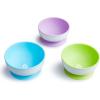 imageMunchkin Stay Put Munchkin Suction Baby Bowls with Lids  Dishes for Babies and Toddlers SelfFeeding Bowl Set for Kids 6 Months 3 Pack PinkPurple3pc Bowls  Purple