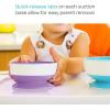 imageMunchkin Stay Put Munchkin Suction Baby Bowls with Lids  Dishes for Babies and Toddlers SelfFeeding Bowl Set for Kids 6 Months 3 Pack PinkPurple3pk BlueGreenPurple