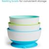 imageMunchkin Stay Put Munchkin Suction Baby Bowls with Lids  Dishes for Babies and Toddlers SelfFeeding Bowl Set for Kids 6 Months 3 Pack PinkPurple3pk with Lids BlueGreenMint