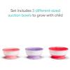 imageMunchkin Stay Put Munchkin Suction Baby Bowls with Lids  Dishes for Babies and Toddlers SelfFeeding Bowl Set for Kids 6 Months 3 Pack PinkPurple3pk with Lids PinkPurpleLight Pink