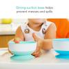 imageMunchkin Stay Put Suction Baby Bowls with Lids  Dishes for Babies and Toddlers SelfFeeding Bowl Set for Kids 6 Months 3 Pack BlueGreen