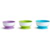 imageMunchkin Stay Put Munchkin Suction Baby Bowls with Lids  Dishes for Babies and Toddlers SelfFeeding Bowl Set for Kids 6 Months 3 Pack PinkPurple3pc Bowls  Purple