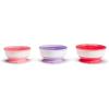 imageMunchkin Stay Put Munchkin Suction Baby Bowls with Lids  Dishes for Babies and Toddlers SelfFeeding Bowl Set for Kids 6 Months 3 Pack PinkPurple3pk with Lids PinkPurpleLight Pink