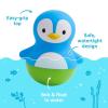 imageMunchkin Bath Bobbers Mold Free Baby and Toddler Bath Toy 6 Months Polar BearPenguin amp  Wind Up Swimming Penguin Baby and Toddler Bath Toy Blue
