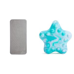 imageMunchkin Soft SpotTM 36 Cushioned Bath Mat and Pop SquishTM MoldFree Squeezable Starfish Bath Toy